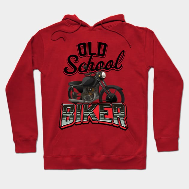 Old School Biker Hoodie by nickemporium1